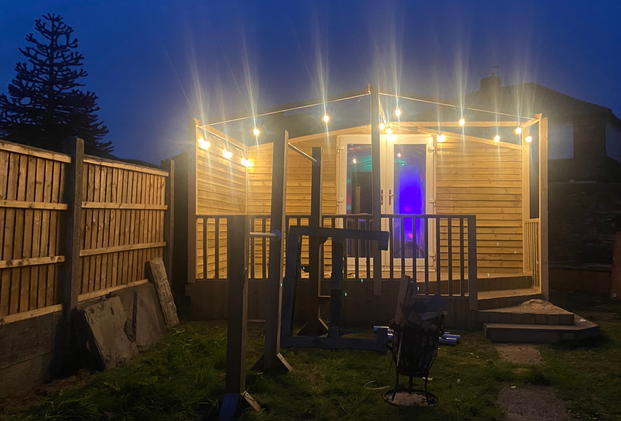 Decking fairy lights