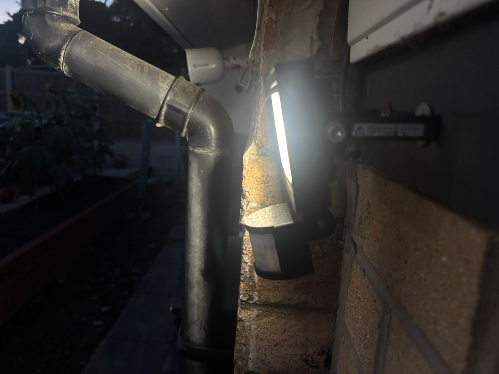 Security light and CCTV camera